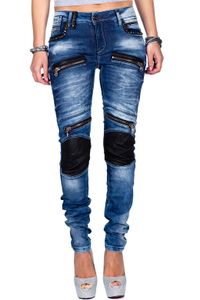 Cipo & Baxx Damen Jeans WD346 Blau W30/L32
