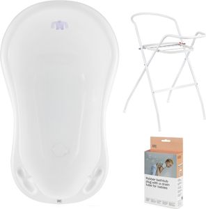 Babywanne, Ständer, Abfluss – Weiß