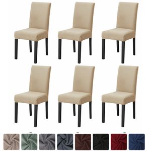 LiveGo potahy na židle, elastické odnímatelné omyvatelné potahy na židle pro jídelní židle, jídelna (6 ks, velbloudí)
