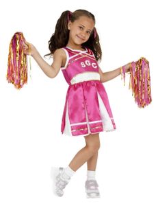 Cheerleader Kinderkostüm pink-weiss