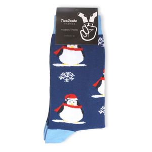 TwoSocks Weihnachtssocken Pinguin Socken Weihnachtssocken Damen und für Herren Weihnachtssocken Uni One Size