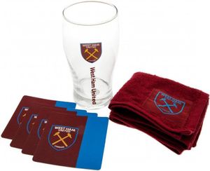 West Ham United FC - Mini - barová sada - sklenice TA2197 (jedna velikost) (červená/modrá)