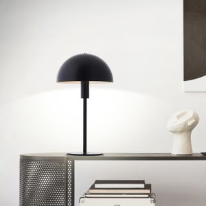 Pilz-Tischleuchte, 36 cm Höhe, E14, Metall, schwarz/silberfarben