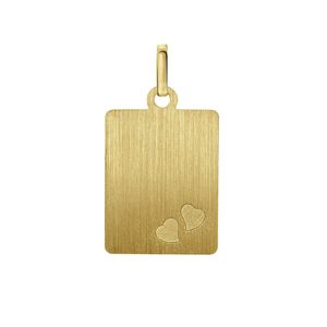 Lucardi - Unisex Armreif - Herzförmig - Schmuck - Geschenk Gold