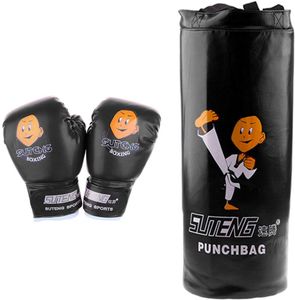 Kinder Boxsack und Handschuhe Set ungefüllt Boxsack Paar Weich gepolsterte Boxhandschuhe Boxen Training MMA Schwere Boxsack