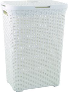 CURVER Wäschebox 60 l in Rattan-optik, Farbe  Crème