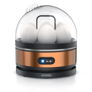 Arendo Eierkocher 7-fach, Edelstahl, 400 Watt, Kipp-Funktionsschalter, 3 Härtegrade wählbar, Warmhaltefunktion, für 7 Eier, Sevencook, kupfer