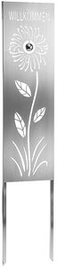 Kobolo Garden Plug Zahradní tabule Zahradní značka - SUNFLOWER Sunflower - 25x2x117 cm - nerezová ocel