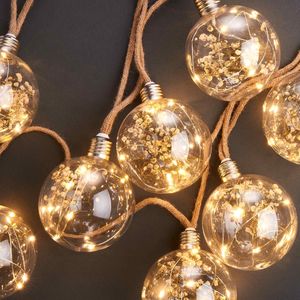 BUTLERS BULB LIGHTS LED Lichterkette Trockenblume