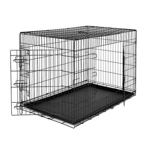 lionto Hundetransportkäfig Tiertransportbox Hundebox Größe (XXL) 106x71x77 cm