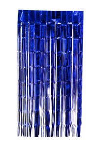 Lametta Vorhang 50x100cm, Farbauswahl:blau