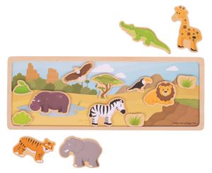 Bigjigs Toys magnetisches Safari-Puzzle
