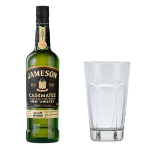 Jameson Caskmates Whiskey Stout Edition Set mit Tall Glas, Irish Whisky, Schnaps, Spirituose, Alkohol, Flasche, 40 %, 700 ml