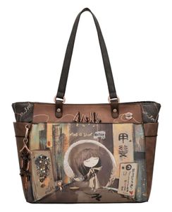 Anekke Shoen Brown Schultertasche 33 cm