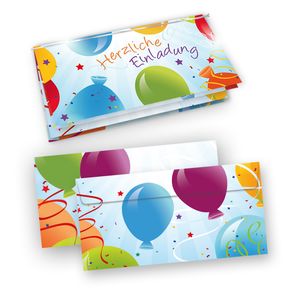 Einladungskarten Kindergeburtstag (10 Sets) Set mit 10 Karten und 10 Briefumschläge Einladung für Kinder Geburtstag
