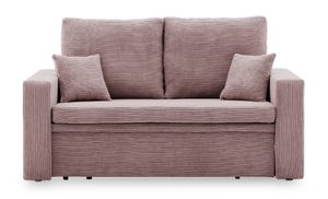 Sofa AIKIDO 150x85 - mit schlaffunktion - Farben zur Auswahl - modernen Sofa - mit Bettkasten - Moderner Cordstoff - Stoff POSO 027 Pink