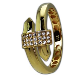 GoldDream Gold Ring Glamour Gr.56 Zirkonia weiß 333er Gelbgold D2GDR546Y56