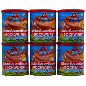 6 x 400g Metten Dicke Sauerländer Bockwurst 2,4kg