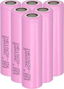 6 x Samsung INR18650-35E 3500mAh 3,7V - 18650 Akku NICHT für eZigaretten, Taschenlampen, Kameras usw.!!!
