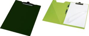 Klemmbrettmappe A4 PVC-Folie leinengeprägt farbig grün