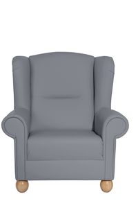 Max Winzer Monarch Ohrenbackensessel - Farbe: grau - Maße: 93 cm x 87 cm x 103 cm; 2904-1100-2070116-F01
