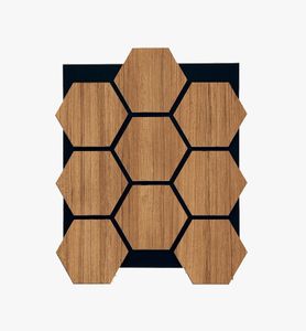 AS Country Stone | Wandverkleidung Akustikpaneel Hexagon | Teak