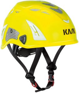 KASK Schutzhelm, Industriekletterhelm Plasma HI VIZ - Arbeitsschutzhelm, Drehrad, Reflexstreifen, EN 397 Farbe:gelb