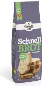 Bauckhof Schnellbrot mit Brotgewürz glutenfrei-- 500g x 6  - 6er Pack VPE