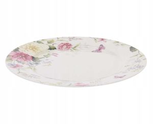 Siaki Collection | Porcelánový tanier - Jemné kvety - 27 cm - Kvetinový vzor - Elegantná dekorácia na stôl