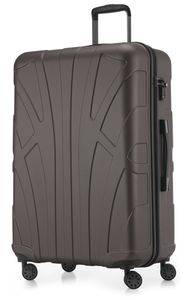 Suitline - Großer Reisekoffer erweiterbar Trolley Koffer 4 Rollen TSA 100% ABS, 76 cm, 96-110 Liter,Titan