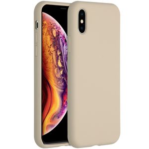 iPhone X, iPhone Xs Hülle - Silikon - Accezz Backcover,Soft Case - Beige