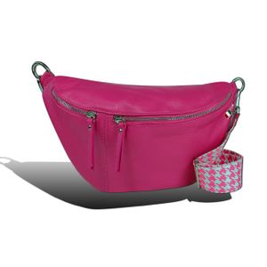 Florence Echtleder Gürteltasche Damen extra große fuchsia Bauchtasche Jugend D2OTF821P