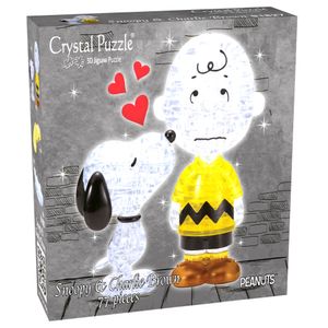 Crystal Puzzle - Snoopy & Charlie Brown 77 3D Teile Kristall Puzzle
