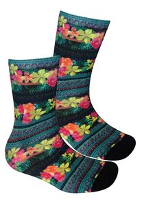 COOL7- 3D Print dámské bambusové ponožky Green Mile bunt-one.size