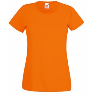 Fruit Of The Loom Lady-Fit Damen T-Shirt BC1354 (M) (Orange)
