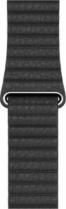 Apple Lederarmband M (44mm) mit Schlaufe schwarz Medium (150 - 185 mm Umfang)