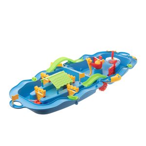 Starplast Water Fun Trolley in Blau | Klappbare Wasserbahn in Koffer mit Zubehör | Wasserspielzeug aus Kunststoff