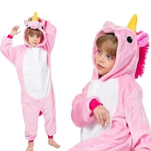 Onesie Kigurumi kostium piżamy dla dzieci Różowy jednorożec 122