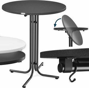 Casaria® Stehtisch Klappbar Outdoor Gastro Bistrotisch 2x Haken Ø 80 cm Rund Witterungsbeständig Grau Bartisch pulverbeschichtet Metall MDF Casaria® Stehtisch Klappbar Outdoor Gastro Bistrotisch 2x Haken Ø 80 cm Rund Witterungsbeständig Grau Bartisch pulverbeschichtet Metall MDF