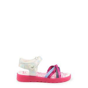 Shone Kinder Sandale Sandalette Sommerschuh, mit Klettverschluss, Größe:EU 31, Farbe:Rosa-hotrosa,silber