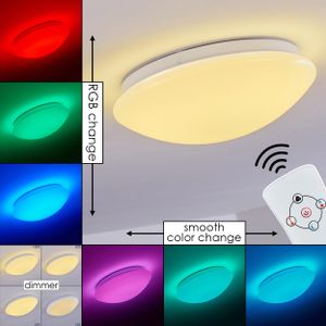 »Osini« runde Deckenlampe mit RGB Farbwechsler und Fernbedienung