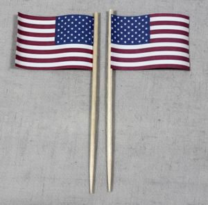 Party-Picker Flagge USA Papierfähnchen in Spitzenqualität 25 Stück Beutel