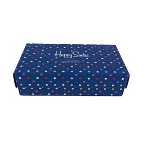 HAPPY SOCKS - 3er Pack Classic Multicolor Socken Geschenkbox Geschenkpackung Box - Faded Diamond, Stripe und Dot-Uni - Grösse 41-46
