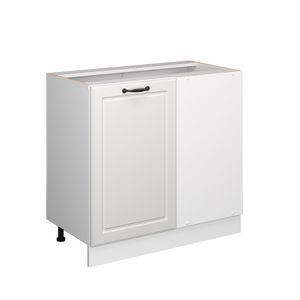 Vicco Eckschrank R-Line, 86 cm ohne Arbeitsplatte, Weiß Landhaus/Weiß