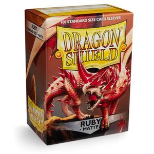 100 Dragon Shield Matte Card Sleeves / Hüllen, Farbe:ruby