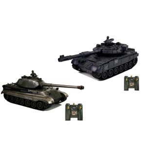 EFASO  2x RC Panzer 1:28 - ferngesteuerte Panzer T90 und King Tiger