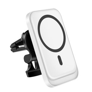 Auto MagSafe Ladegerät Wireless Charger iPhone 13 12 Pro Max Mini Handyhalterung Weiß 1x Magsafe Autohalterung magnetisch Laden kontaktlos