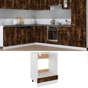 vidaXL Herdumbauschrank Lyon Räuchereiche 60x46x81,5 cm Holzwerkstoff