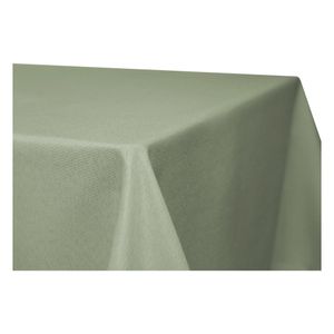 Tischdecke 130x130 cm hellgrün Leinenoptik wasserabweisend beschichtet Mitteldecke