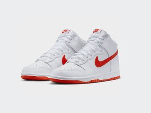 Nike Dunk High White Picante Red - EU38 - US5.5Y